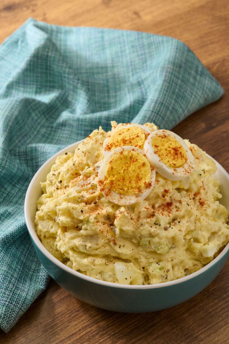 A bowl of potato salad