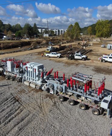 Mobile substations in gravel