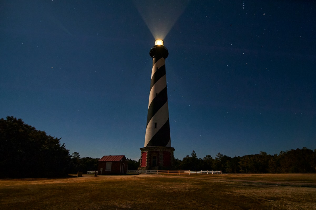 The Cape Hatteras Lighthouse in North Carolina