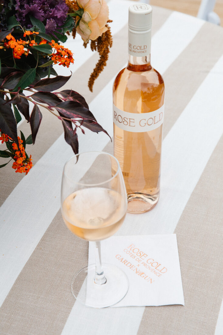A fresh pour of Rose Gold Wine.