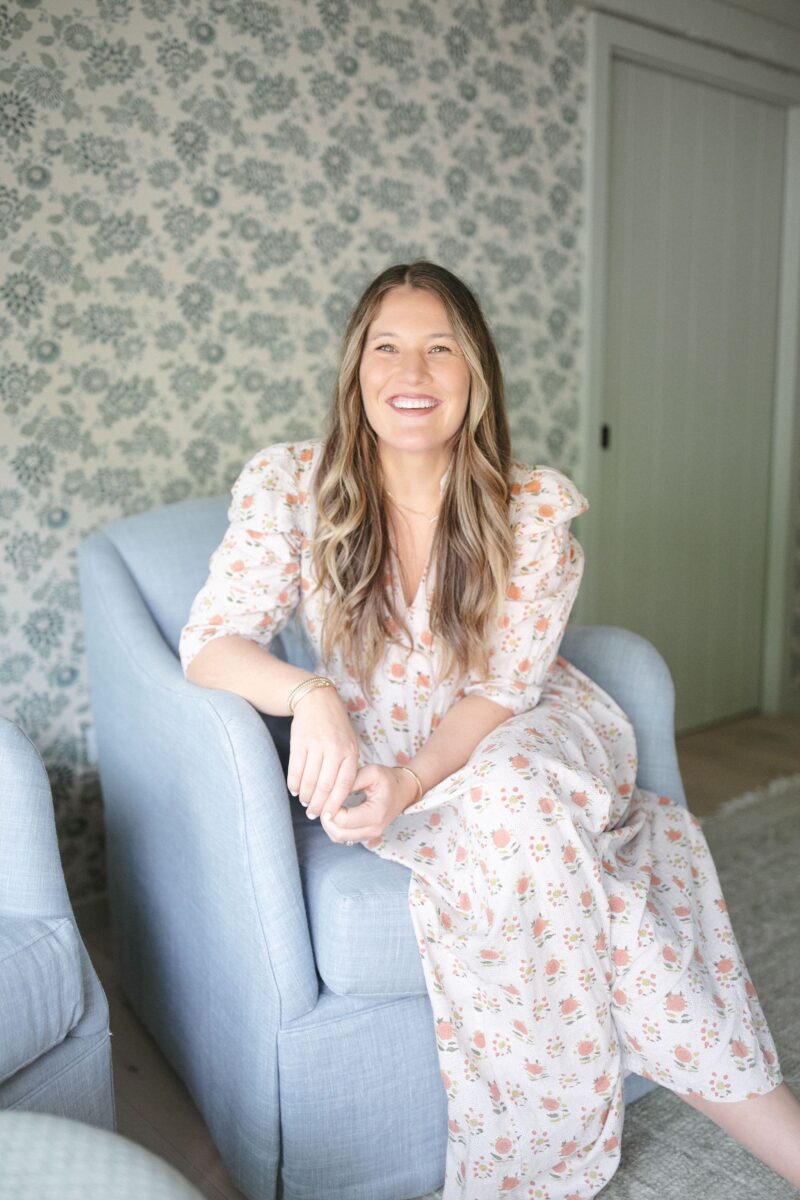 A portrait of a woman at home