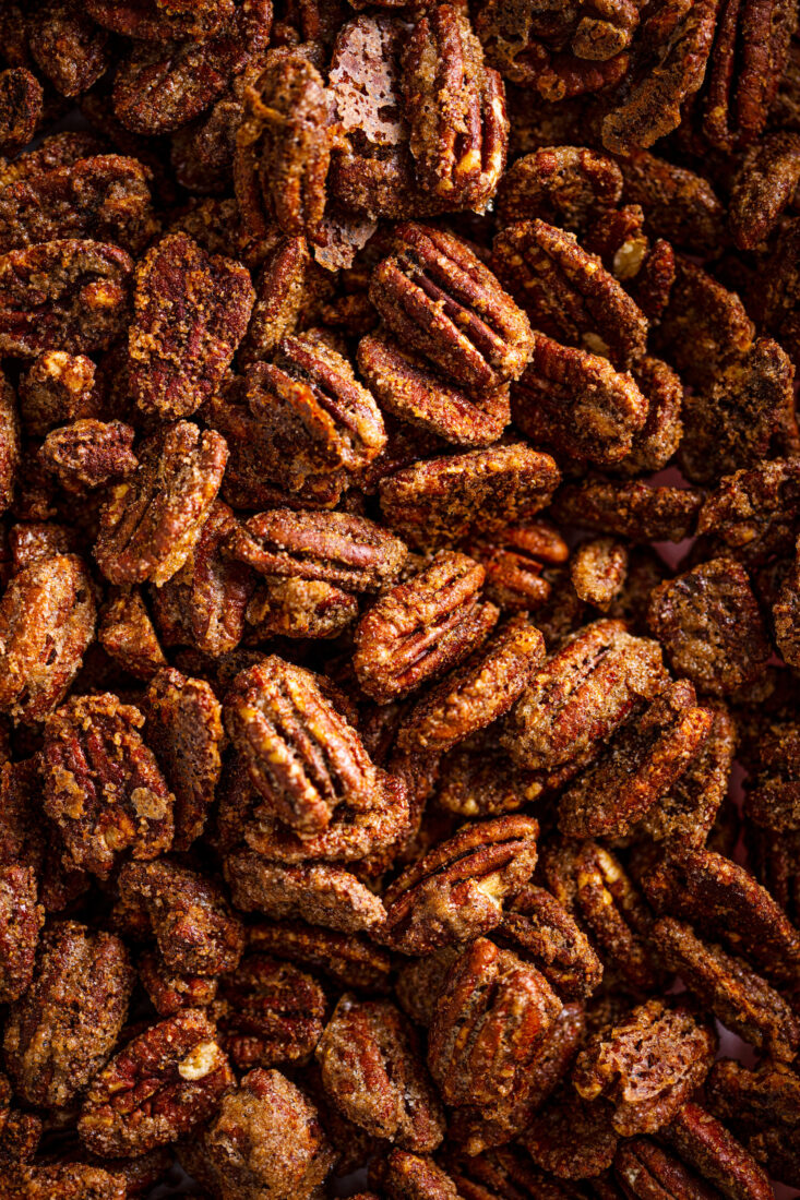 A spread of pecans