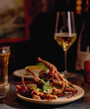 A dish of fried quail