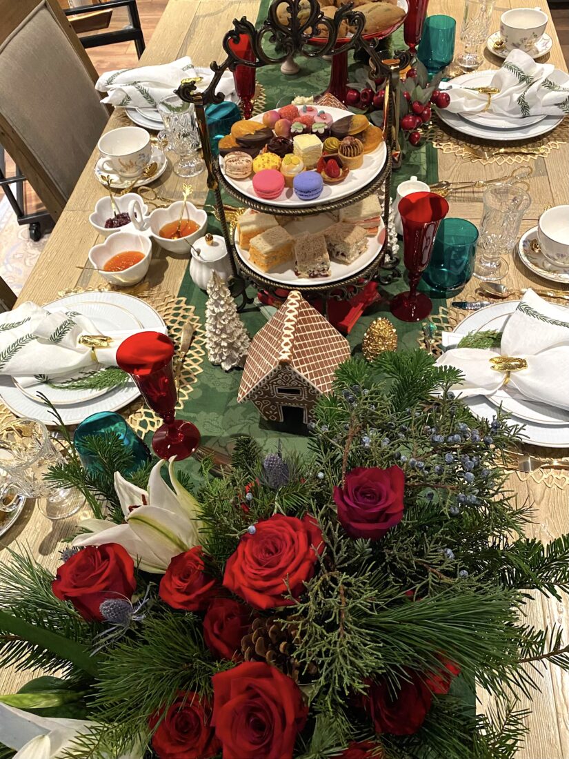 A spread of tea party plates and cups