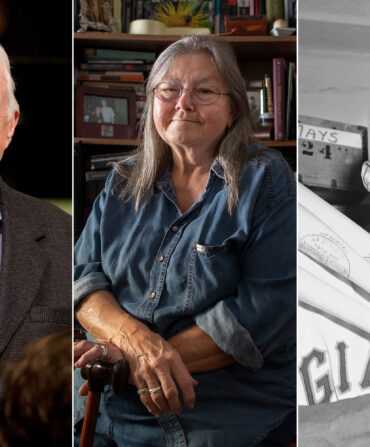 An image showing three photos -- one of Jimmy Carter, one of Dorothy Allison, one of Willie Mays