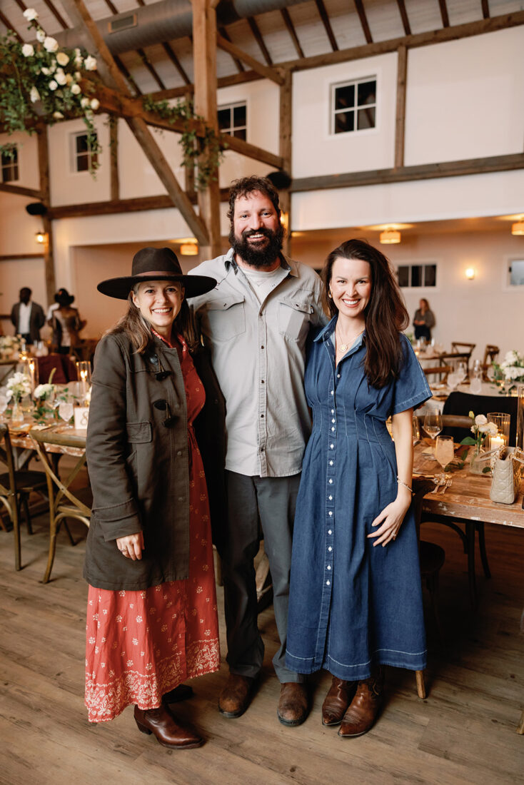 Ann Marshall, High Wire Distilling Co. founder, Nate Alton, Lowcountry Oyster Co. sales director, and Deja Knight McMillan, Pearl Public Relations founder.