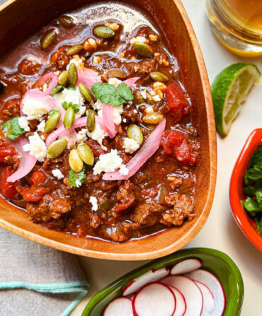 A bowl of chili