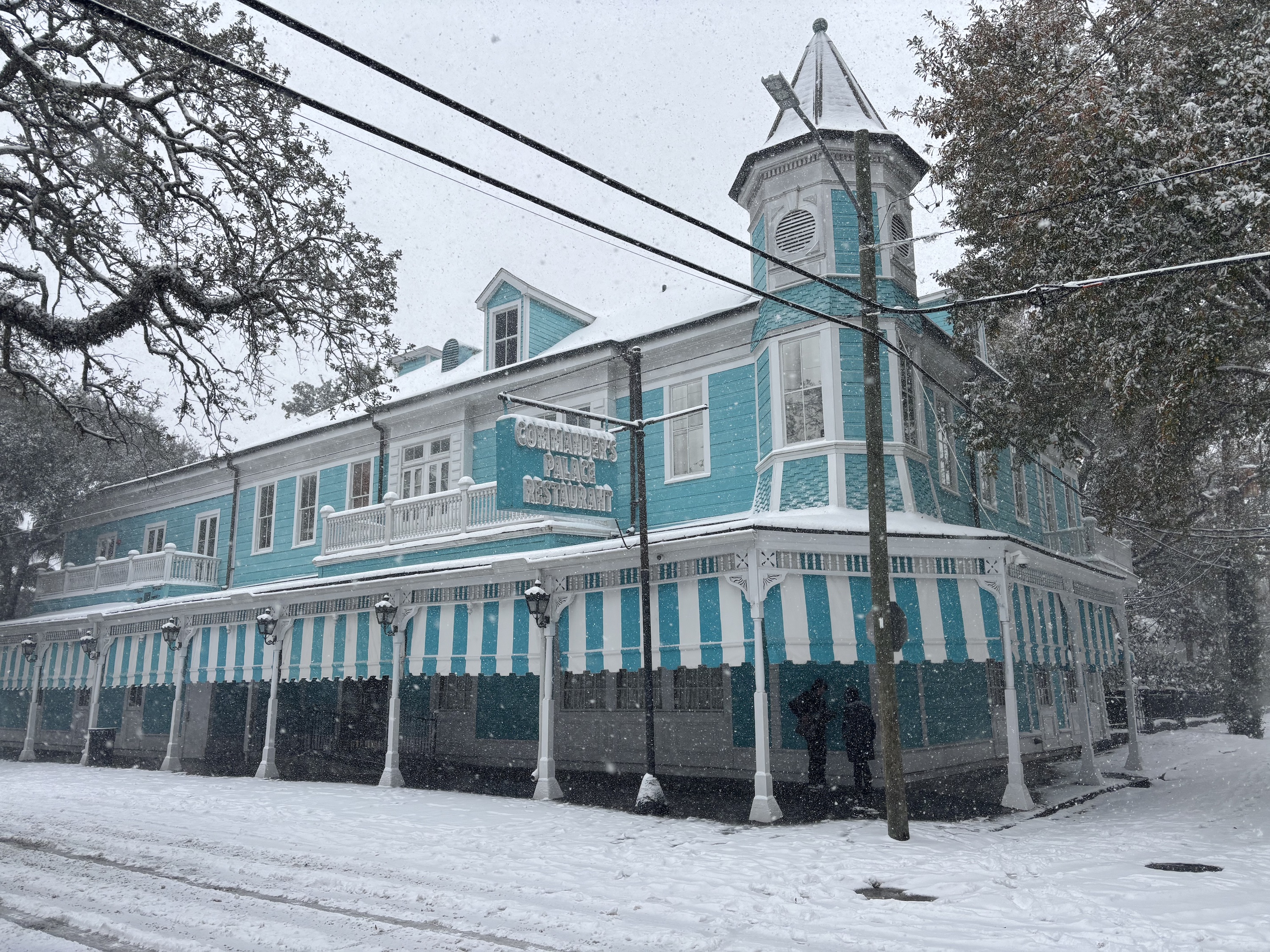 Snow at Commander's Palace Restaurant