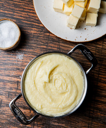 A pot of polenta