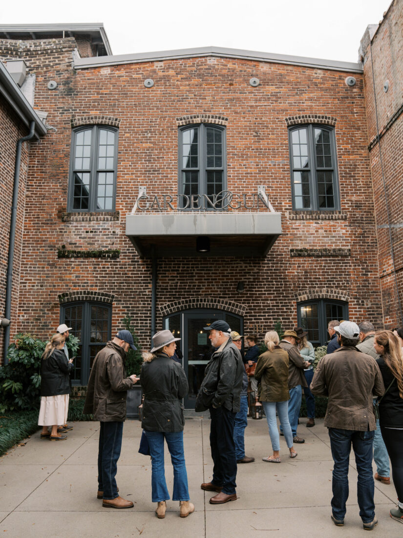 Guests arrive at G&G headquarters.
