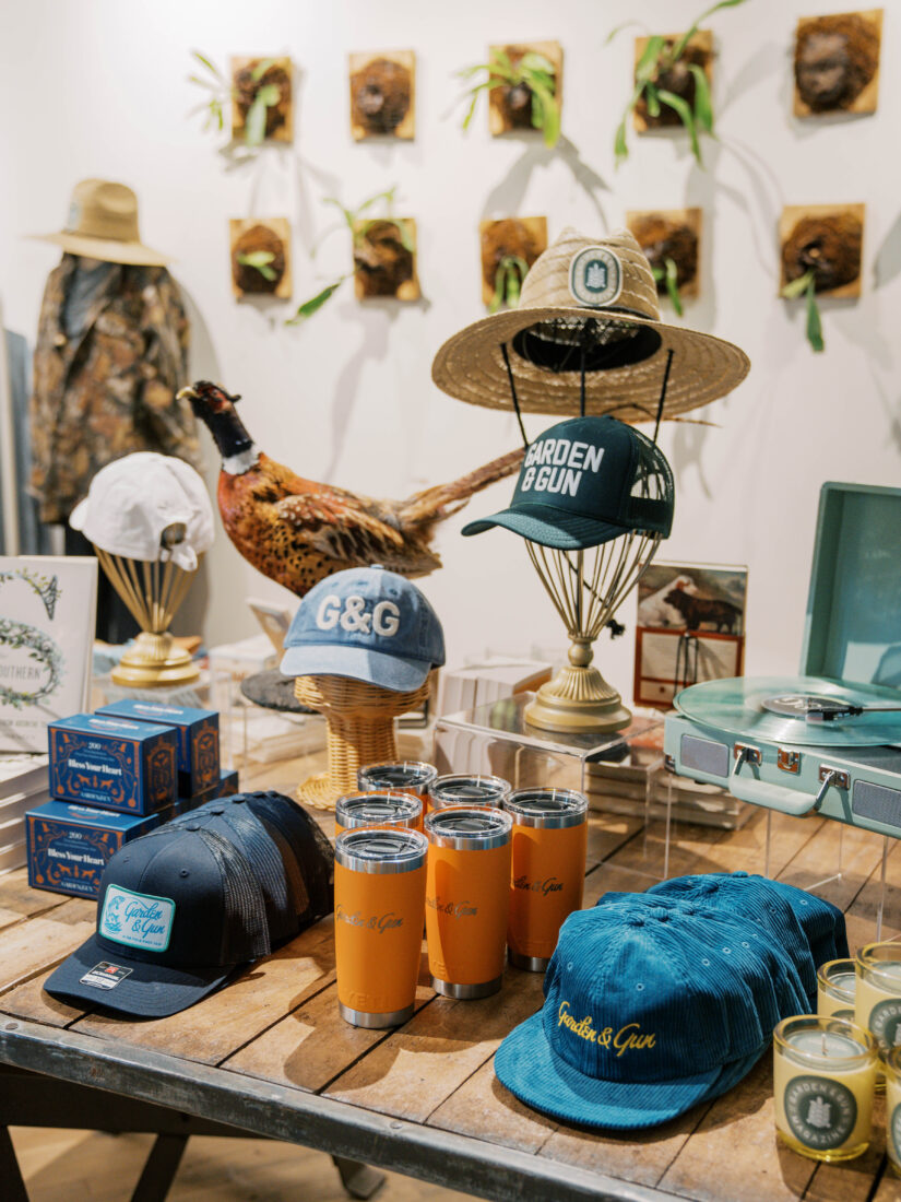 Signature G&G products at the Fieldshop by Garden & Gun pop-up.