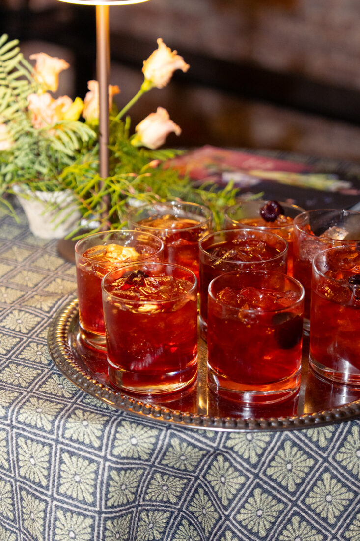 Blade and Bow Manhattans, served with the third course.