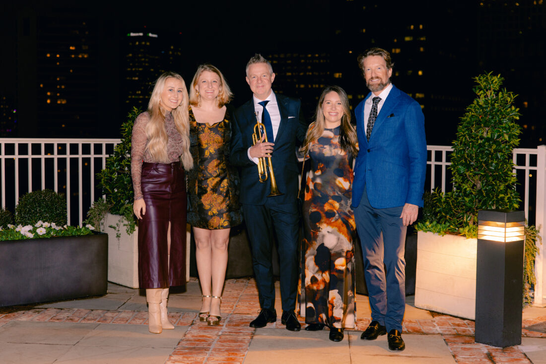 From left: Erin Malone, Annie Jones, senior communications manager at The Ritz-Carlton, New Orleans, Jeremy Davenport, Kristen Kelleher, and Darren Crumpton, director of sales & marketing at The Ritz-Carlton, New Orleans.