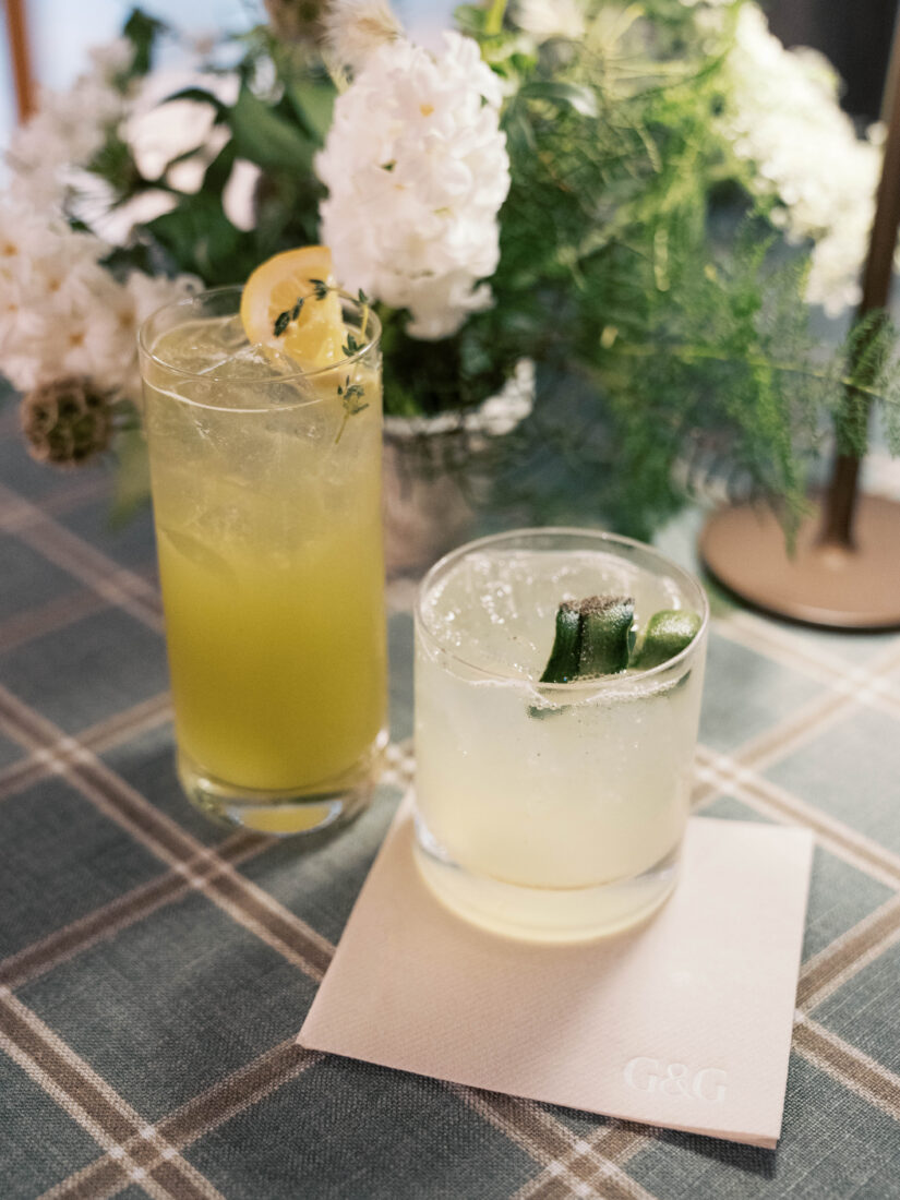 The Smoky Mountain Songbird and Volunteer’s Garden cocktails, featuring Shine Girl spirits.