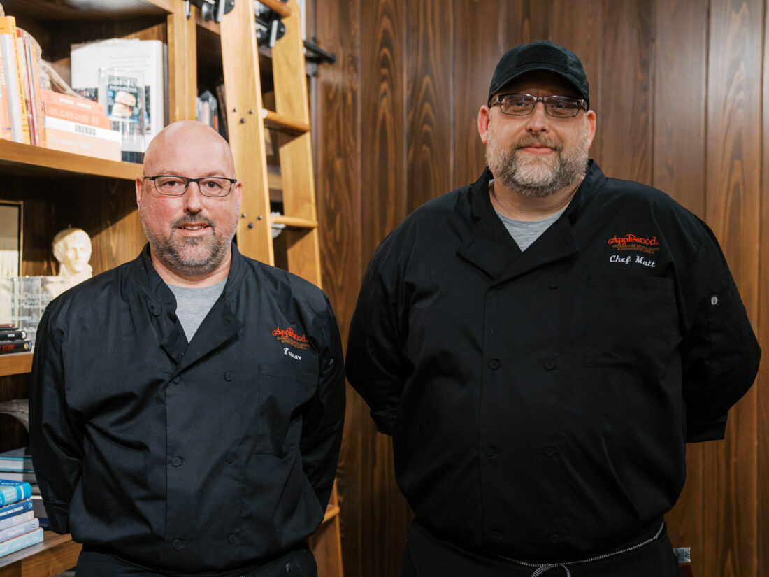 Trevor Townsend and chef Matt Willis of Applewood Farmhouse Restaurant.