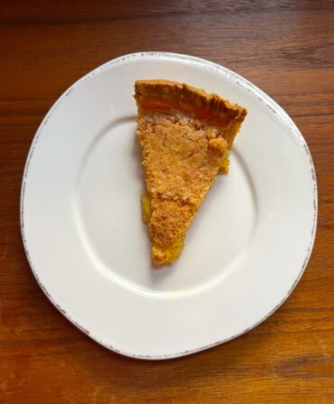 A slice of lemon chess pie