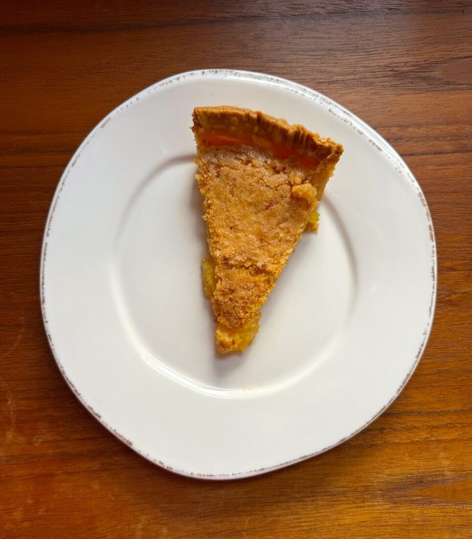 A slice of lemon chess pie