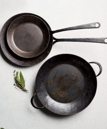 Three pieces of cookware