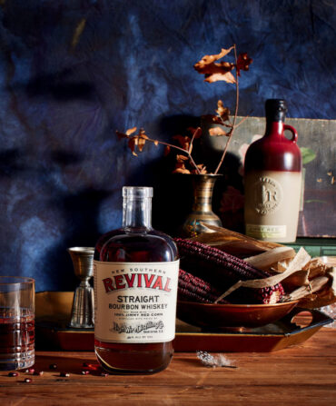 A bottle of bourbon whiskey