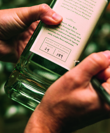 A numbered bottle of gin
