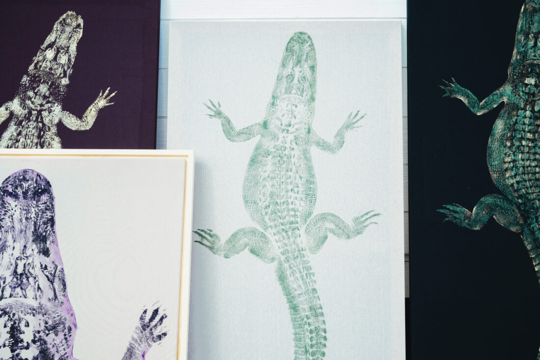 Alligator prints.