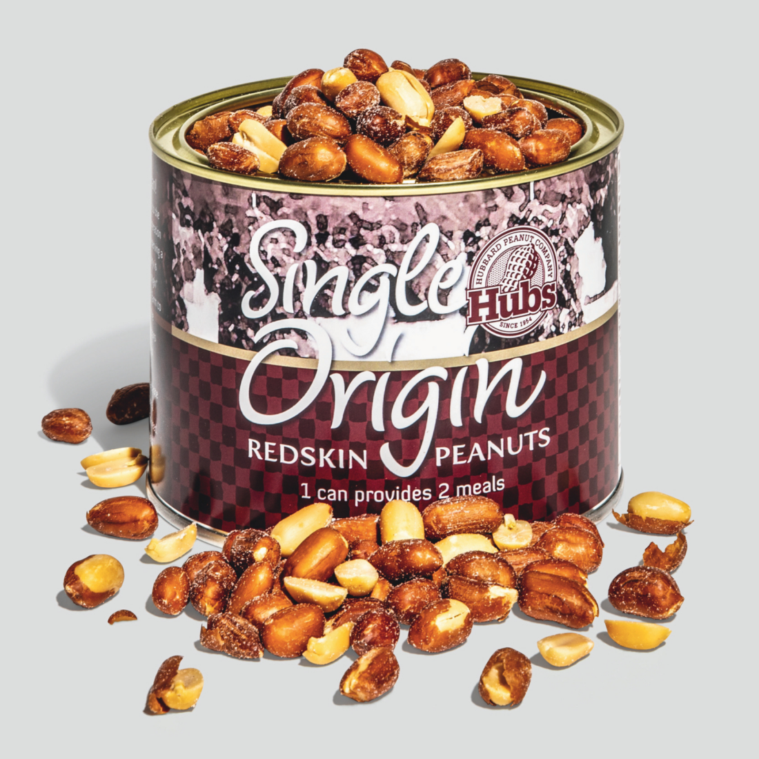 A canister of peanuts