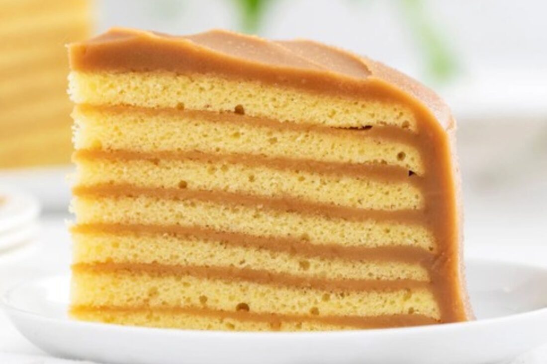 A slice of layered cake