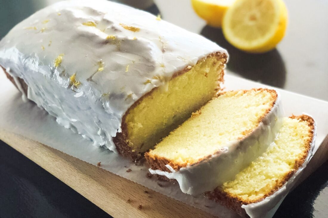 A lemon pound cake