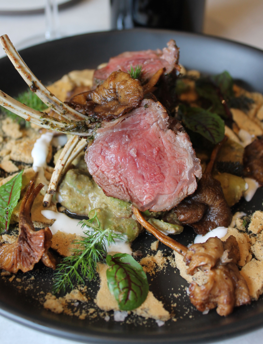 A plate of lamb chops