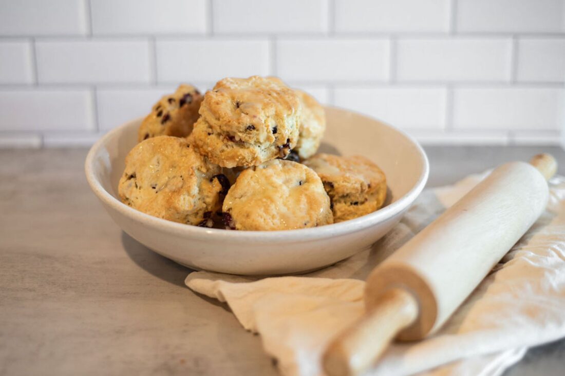 A bowl of scones