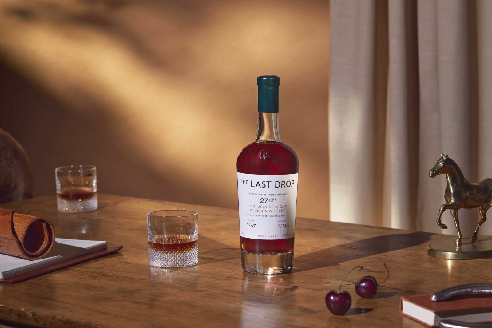 A product image of a bottle of bourbon