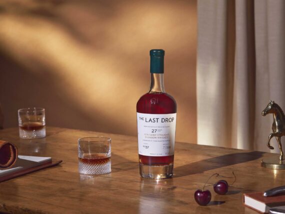 A product image of a bottle of bourbon