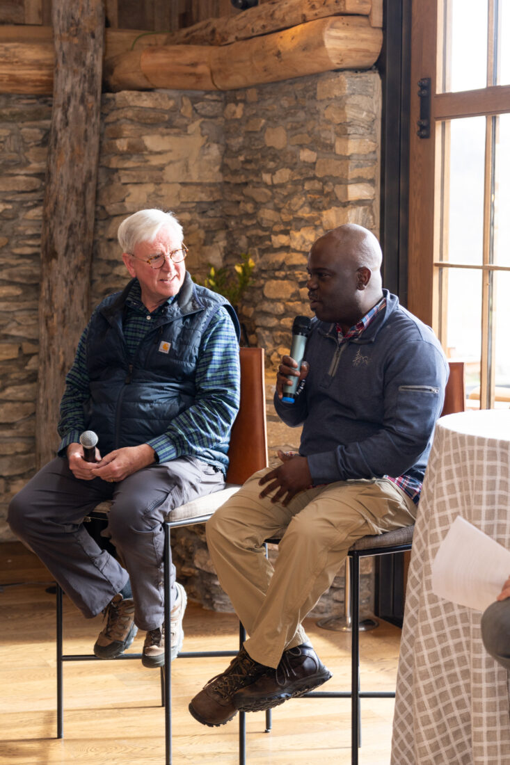 Conversations over lunch from author Charles Maynard, and Cassius Cash, Great Smoky Mountains National Park superintendent, regarding the development of the park and its impact on the area.