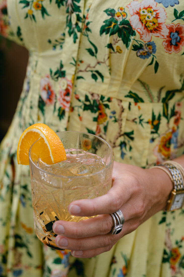 The New Fashioned: Blade and Bow bourbon, elderflower liqueur, and a splash of soda.