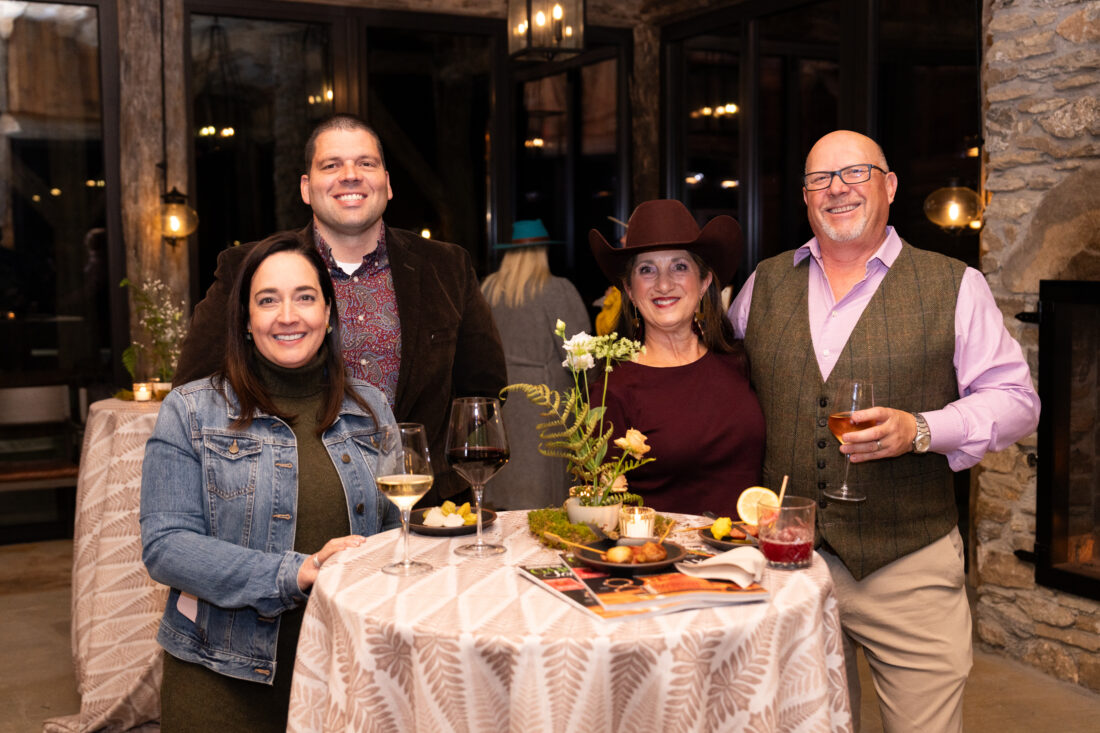 From left: Angie and Sam Cole, Terry and Matt Hendricks