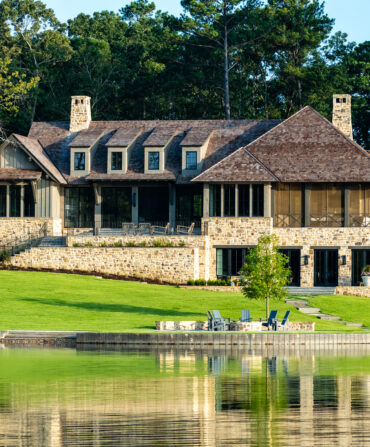 a home overlooking a lake