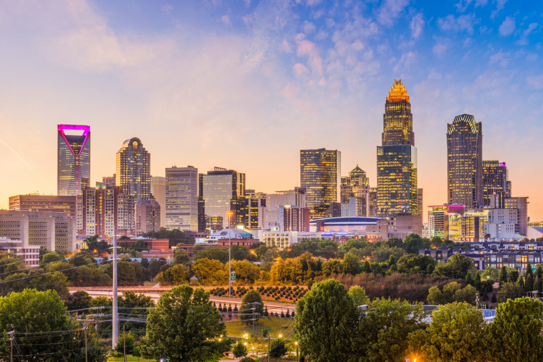 A city skyline