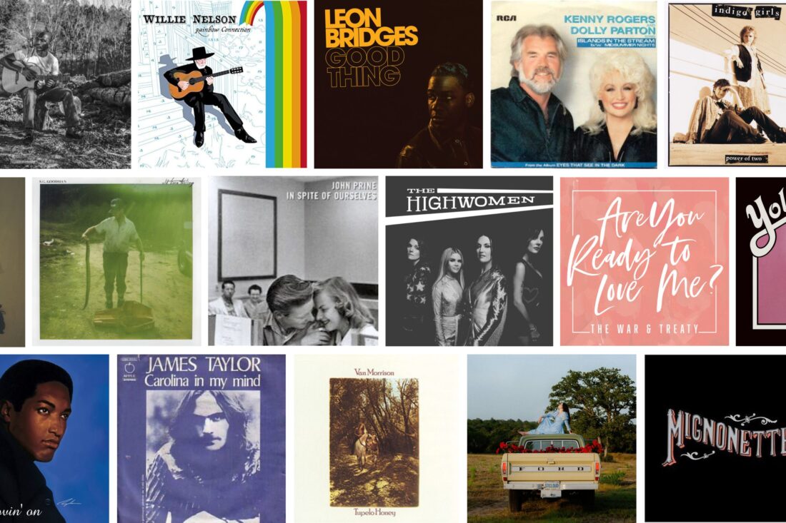 A collage of album covers