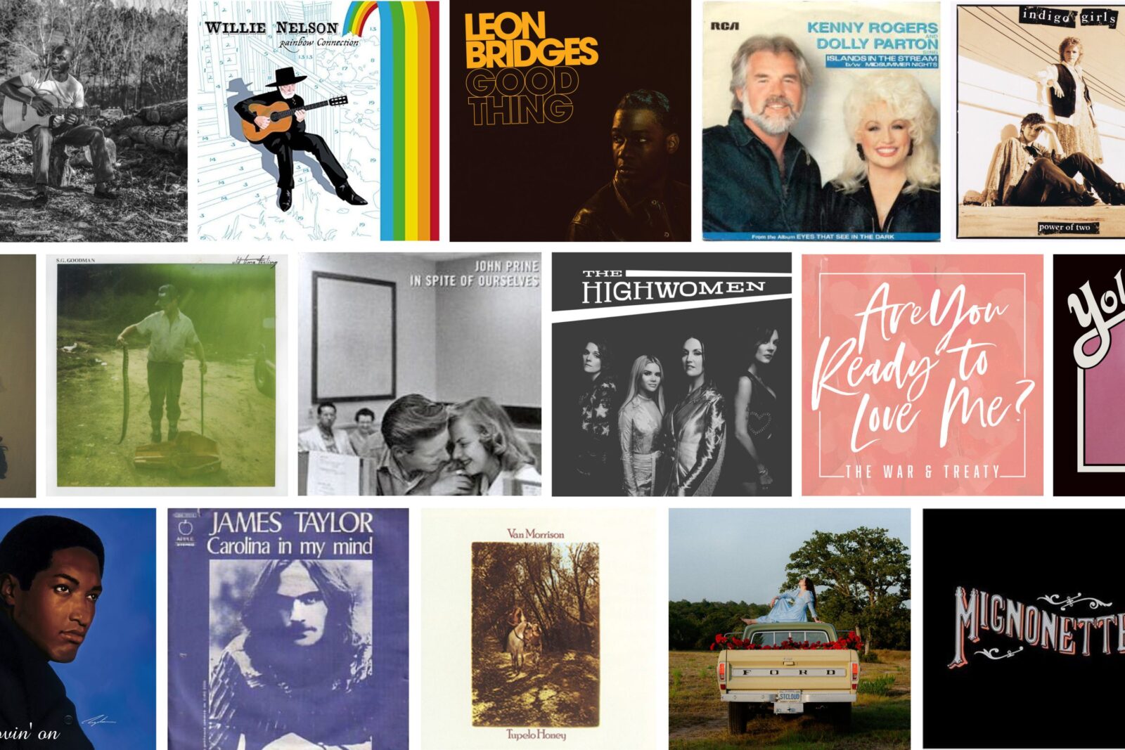 A collage of album covers