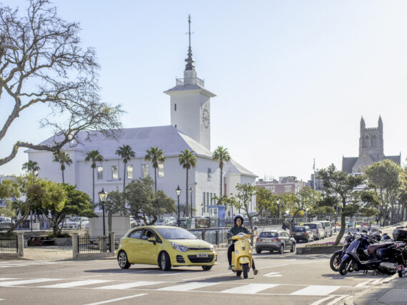 A white city hall