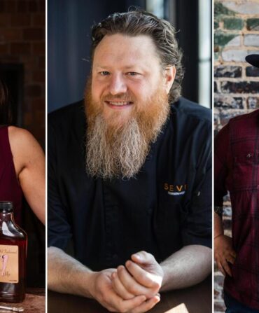 Portraits of three bartenders