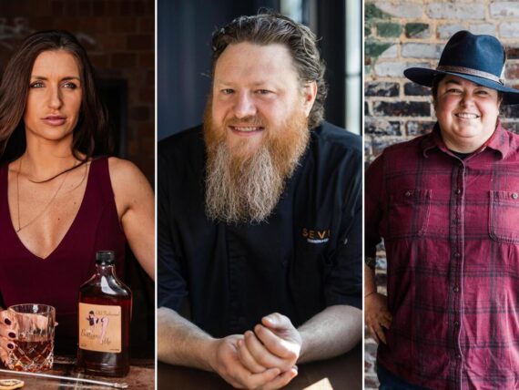Portraits of three bartenders