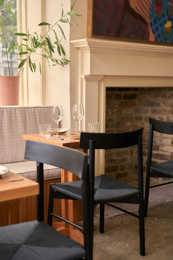 A cozy window table in a restaurant
