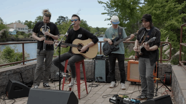 A band of four men