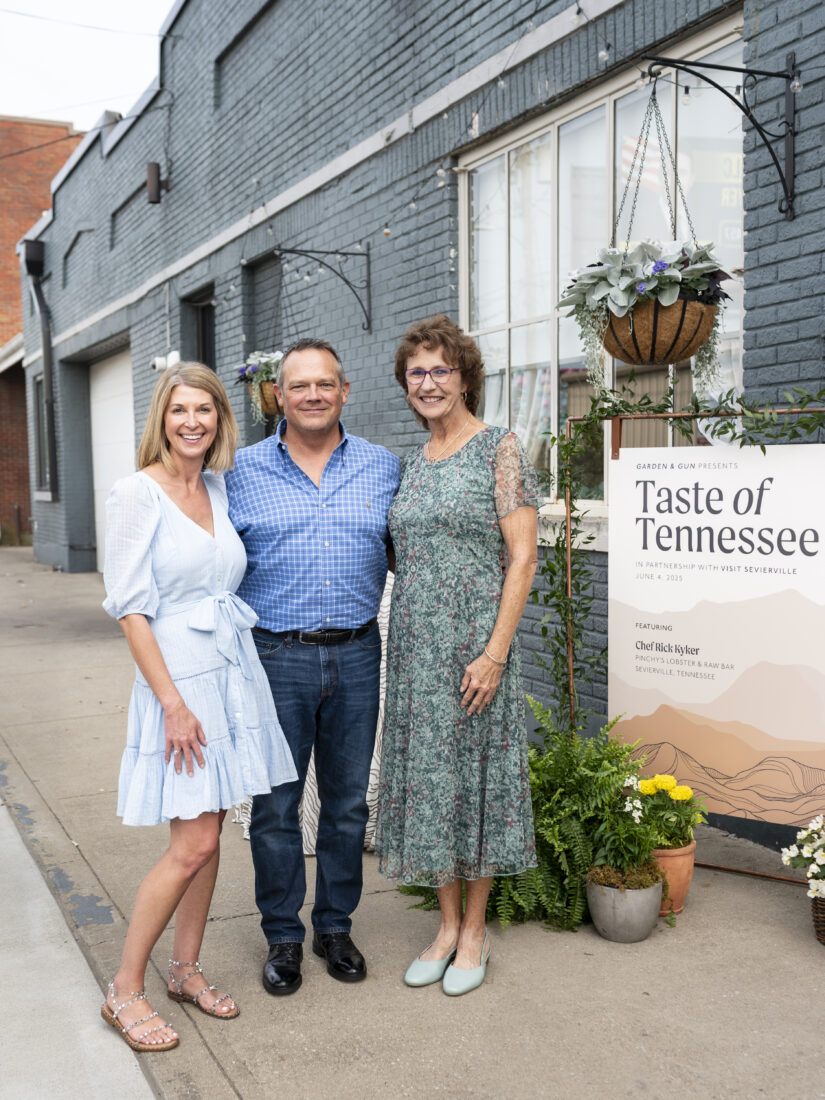 From left: Jana Robinson, G&G Southeast account director, with Visit Sevierville’s Tony Funderburg, director of sales and advertising, and Brenda McCroskey, CEO.