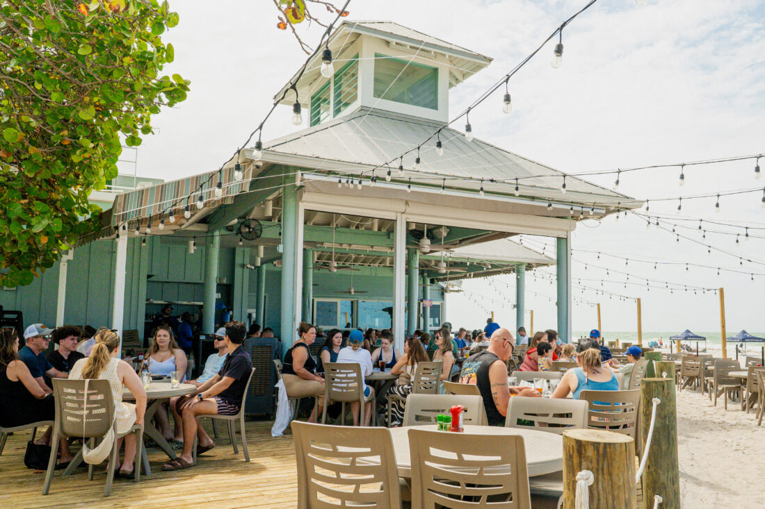 Outdoor seating at a restaurant