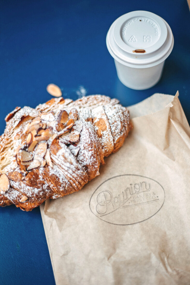 An almond croissant