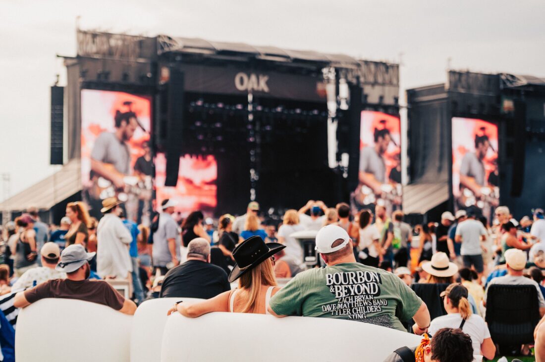People at a music festival