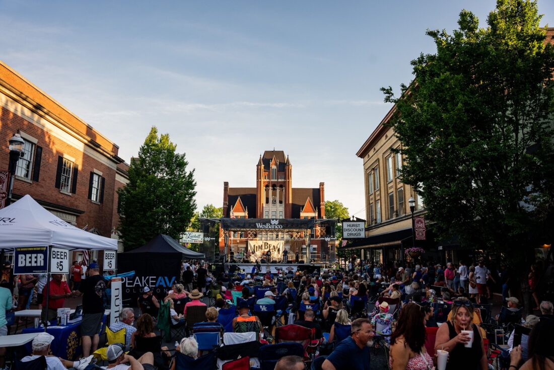 A festival in a town street