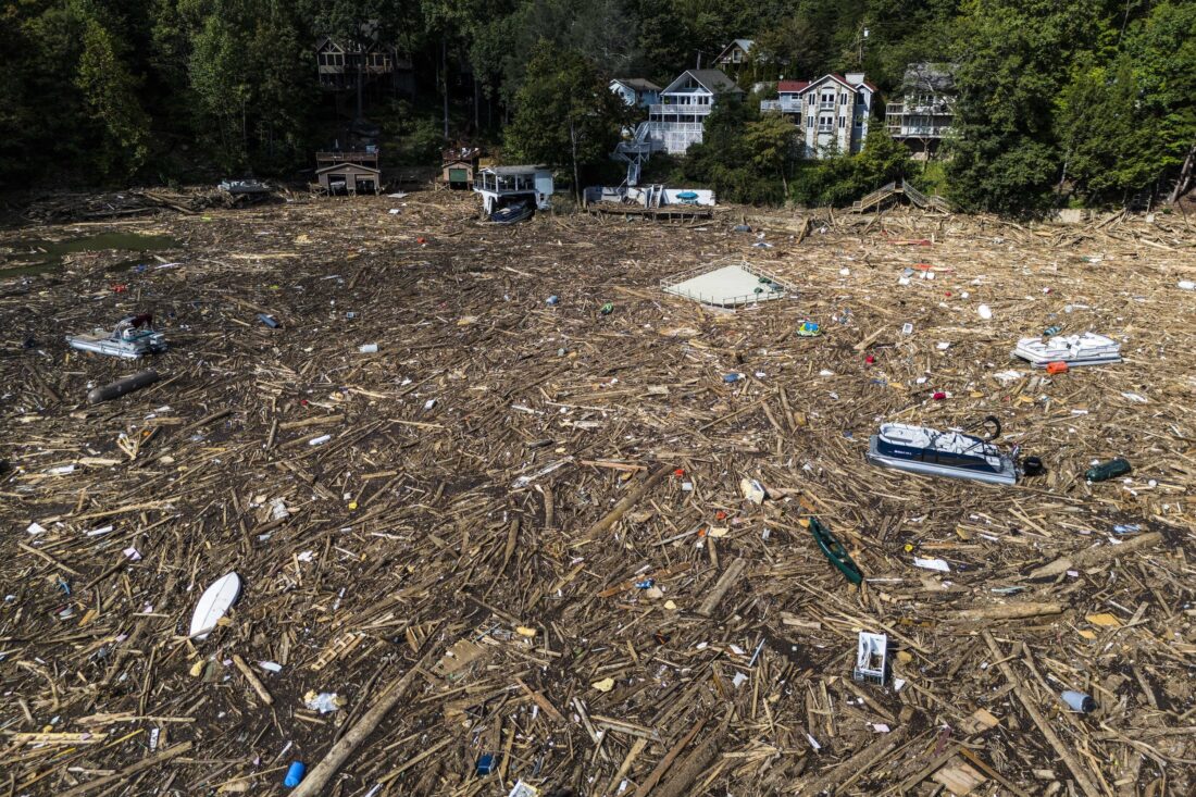 debris in lake lure